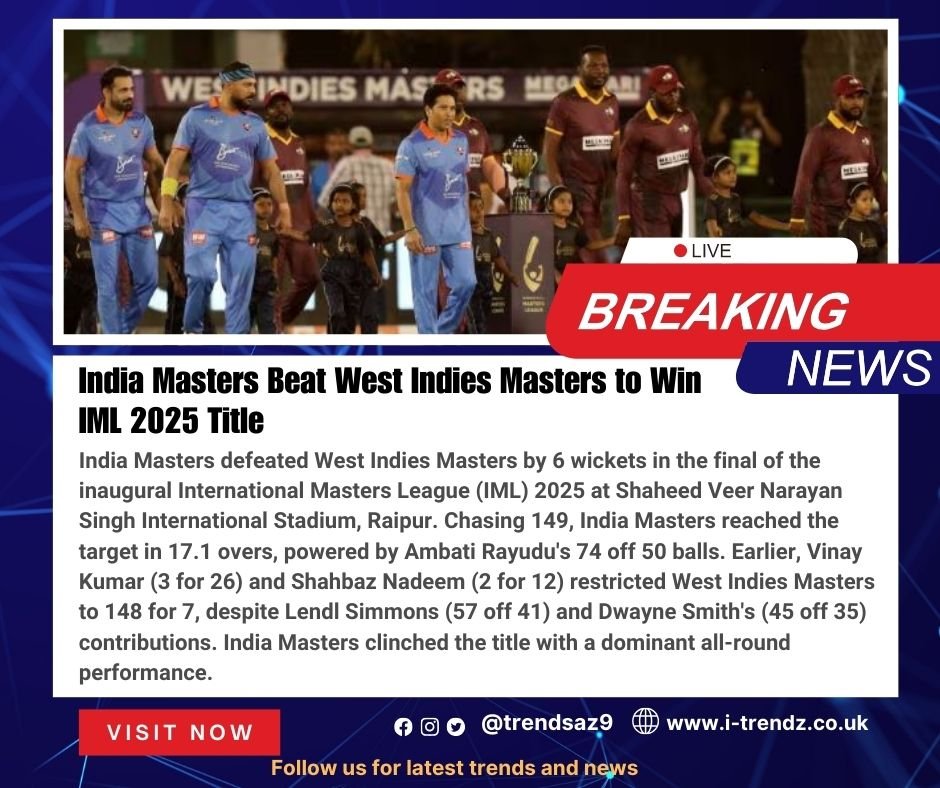 India Masters vs West Indies Masters